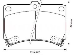 Mazda 323 (90-95) Ön Fren Balata [1U063328Z]