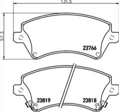 Toyota Corolla (02-06) VVTİ Ön Fren Balatası [04465-02061]