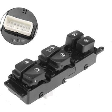 Hyundai Accent Era (2006-2011) Cam Düğmesi Ön Sol (Dörtlü) [93570-1E110]