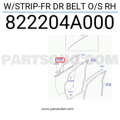 Hyundai Starex - Cam Sıyırıcı Fitili Ön Dış Sağ [82220-4A000]
