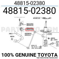 Toyota Corolla  (2019-2023) - Viraj Lastiği Ön [48815-02380]